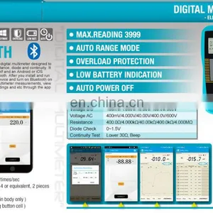 All-sun EM3255 Auto Ranging Pocket Multimeter Digital Voltmeter Resistance Frequency Capacitance Continuity thumbnail-5