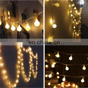 Outdoor Garland Warm White Waterproof Globe Ball String Lights Mini LEDBall String Light Led Ball Light Outdoor thumbnail-2