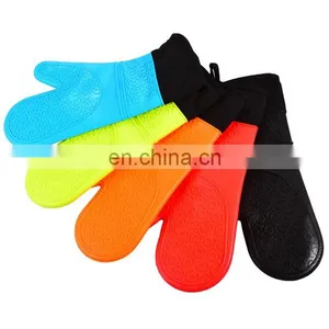 Silicone Oven Glove Silicon Gloves for Kitchen Waterproof Heat Resistant BBQ Glove thumbnail-3