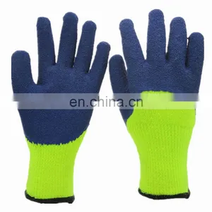 Mens Wholesale Industrial High Visibility Large Thermal Latex Coated Gloves thumbnail-1