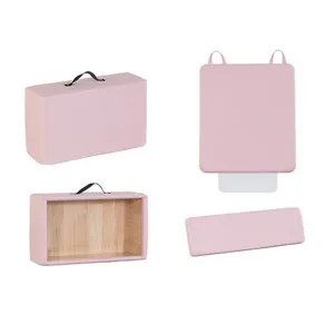 White Painted Oak Pink Pilates Reformer thumbnail-5