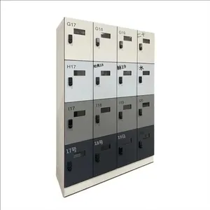 Modern New Model Four Color Mixed Cabinets HPL Compact Laminate Gym Locker With Key Lock Convenient Storage Locker thumbnail-1