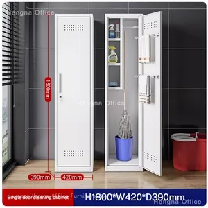 HN-H18 Janitorial Cabinet for Hospital, 180cm Height, Reinforced Cold Rolled Steel, With Ventilation&Drainage Basin-China Factory OEM/ODM thumbnail-1