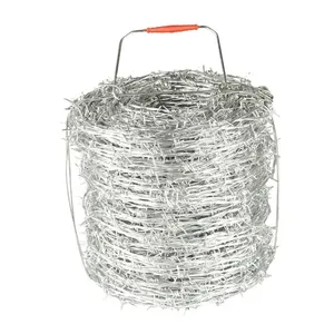500-Meter Steel Barbed Wire Roll for Railway Applications Razor Wire Product thumbnail-1