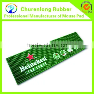 2016 Hot Selling Logo Branded Embossed Custom Anti Slip Soft PVC Beer Bar Mat thumbnail-1