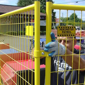 Heavy-duty Galvanized Steel Interlocking Crowd Control Barrier With Bridge-shaped Footings thumbnail-5
