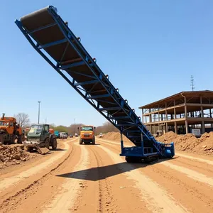 Belt Conveyor for Material Handling Automated Palletizing Conveyor for Granular Materials Coal and Ore Belt Conveyor for Loading Trucks thumbnail-5
