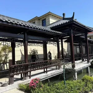 Chinese-style Courtyard Ancient Building Corridor, Wooden Structure Antique Corridor, High-end Customized Factory for Antique Corridors, Su-style Corridors thumbnail-3