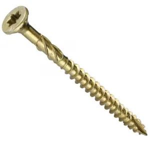 China Manufacturer Pozi Chipboard Screws Dacromet Coated C1022A Full Thread Double Countersunk Full Sizes Bulk Packing thumbnail-1