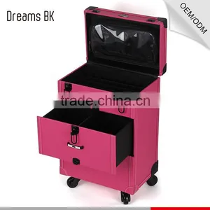 Studio Professional 360 Degree Trolley Case/Rolling Makeup Case With Wheels Wholesale thumbnail-4