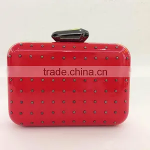 Fashion Wallet Faux Leather Women Rivet Clutch Bag Purse thumbnail-1