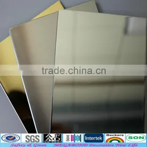 Impact Strength Aluminum Silver Mirror Sheet for False Interior Wall Quality Choice thumbnail-1