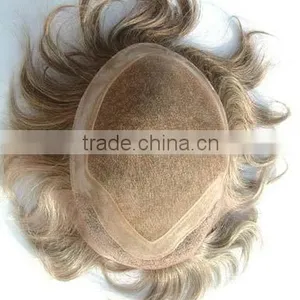 High Quality Lace Top Remy Hair Toupee for Man thumbnail-1
