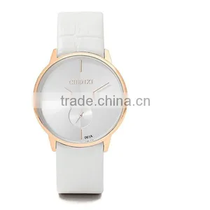 2016 Men Quartz Stainless Steel Back Geniune Leather Wrist Watch thumbnail-5