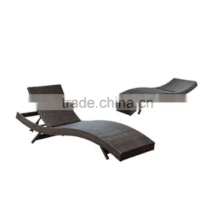Rattan Outdoor Deck Chair Beach Wicker Lounge Chair Rattan Deck Chair thumbnail-5