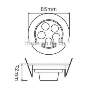 Hot Sale High Intensity Most Powerful Good Quality Led Round Downlight New Product 85mm 5W Warm White Ceiling Down Lamp thumbnail-2