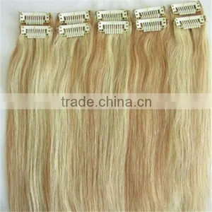 2014 New Arrival 100% Remy Blonde 30 Inch Hair Extensions Clip in thumbnail-1