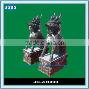 Black Marble China Kylin Statue thumbnail-1