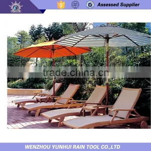 Grass Usage Olefin Fabric Hotel Wooden Big Parasol thumbnail-5