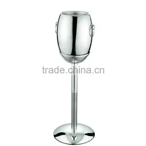 Double Wall Handle Champagne Bucket Cooler Beer Ice Bucket With Leak Mesh and Tong thumbnail-2