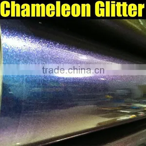 Chameleon Glitter Wrap Film for Car Body Decoration 1.52*20M/Roll thumbnail-2