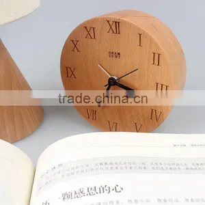 Hot Sale Shanshui New Design 100% Wooden Carving Desktop Clock, DRZ006 thumbnail-3