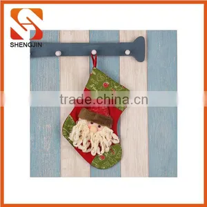 SJ-6800 Customized Xmas Decoration Socks Small Felt Snowman Stocking thumbnail-4