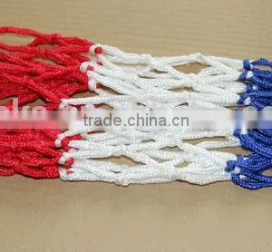 Nylon 3 Colored Red White Blue New Basketball Nets Goal Rim Mesh Good Quality thumbnail-2