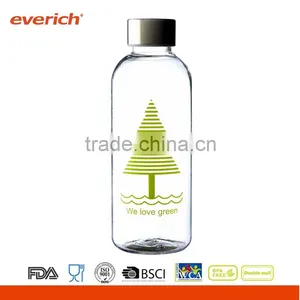 600ml/1000ml BPA FreeTritan Bottle With Metal Lid thumbnail-2