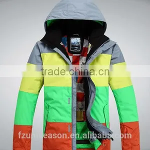 Colorful Stripe Lightweight Ski Jackets thumbnail-3