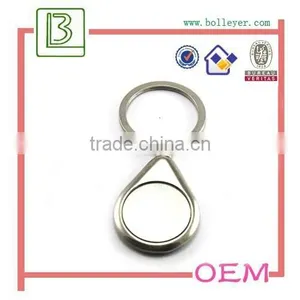 Round Chrome Plated Metal Blank Keychain for Business Gift thumbnail-6