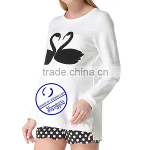 Custom 100% Cotton Maternity's Hoodies & Sweatshirts With Side Zipper thumbnail-4