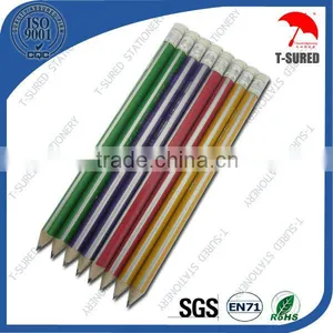 Triangle Stripe HB Pencil With Eraser thumbnail-1