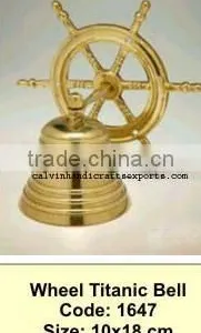 Ship Wheel Bell/brass Ship Bell/nautical Bell thumbnail-1