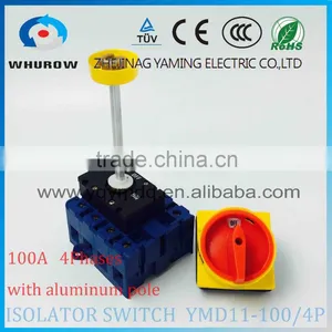 Isolator Switch YMD11-100B/4P With Padlock Aluminum Pole 100A Load Break Power Cut off Operation Outside Electrical Cabinet thumbnail-4