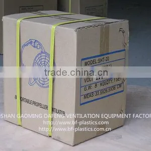 OEM 200mm 220V Orange Axial Ventilation Fan British Plug thumbnail-3