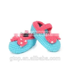Wholesale Baby Handmade Crochet Shoes Supplier for 1-10 Months Old S-0011 thumbnail-1