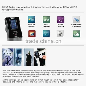 VF400 Face & RFID Time Attendance Terminal With WiFi, 3" Touch Screen thumbnail-5