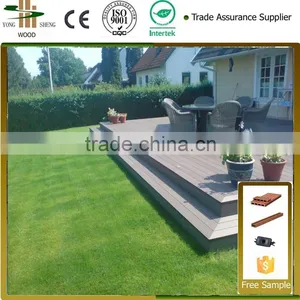 2015 Best Selling Wood and Plastic Wholesale Seaside Waterproof Interlocking Eco Decking Tiles thumbnail-1