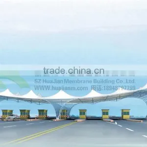 Huajian Toll Station Membrane Structure Engineering PVDF With 30 Years Guaranty thumbnail-3