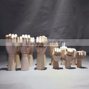 12" Wooden Hand Right Wooden Male Hand Left Wooden Male Hand Display Wooden Male Hand thumbnail-4