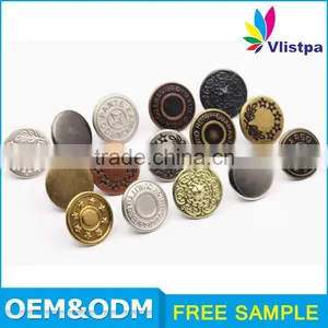 Custom Logo 20mm Design Decorative Denim Jeans Wholesale Jeans Button thumbnail-3