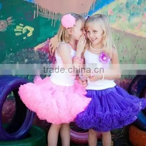 2015 Yiwu Factory Hot Sale Persnickety Girls Dancing Mini Skirts New Design Pettiskirt Baby Girl Ruffle Tutu Ballet Pettiskirt thumbnail-6