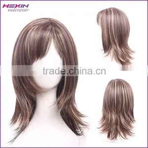 American Hair Wigs Light Brown Straight Short Party Wig Cosplay thumbnail-6