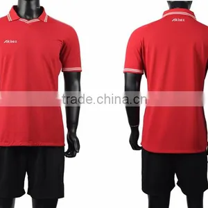 Dry Fit Material Football Uniform Red and Black Color thumbnail-3
