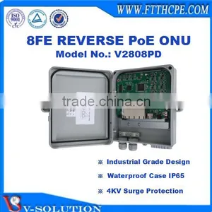 8FE Reverse PoE ONU GEPON MDU Support 4KV Surge Protection for FTTB/FTTC Solution Outdoor Application thumbnail-1