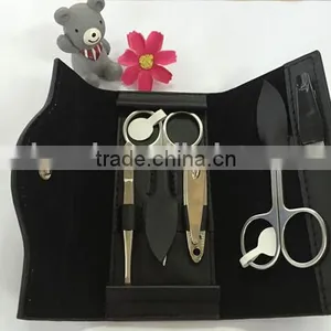 Foldable Real Leather Caes Manicure Set Beauty Tool thumbnail-1