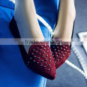 2015 High Quality Ladies Shoes Rivet Pointed-Toe Flat Shoes Spring Korean Peas Casual Shoes thumbnail-6