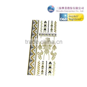 Gold Temporary Tattoos Custom Face Jewels Crystal Face Tattoo Stickers thumbnail-2