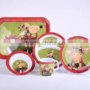 Custom Home Melamine Dinner Plate for Christmas thumbnail-1